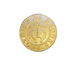 Brooks Brothers Metal Gold Blazer Replacement Button SLEEVE 1/2" Golden Fleece - Picture 1 of 2