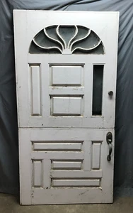 Antique Arched Sunburst Ray Dutch Door 42x82 Shabby VTG Chic Entryway 276-24B - Picture 1 of 24