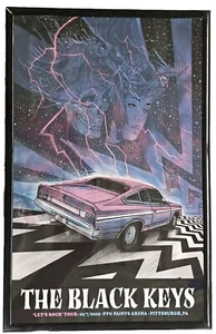 The Black Keys 2019 Pittsburgh Concert Poster 11 X 17 Framed - Picture 1 of 2