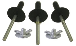 Exploding Large Head Black Rivets Pop Rivet 250 Tri-fold Racing Fasteners USMTS - Picture 1 of 2
