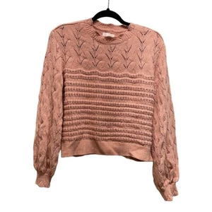 LC Lauren Conrad Rose Blush Dainty Sweater Size S - Picture 1 of 6