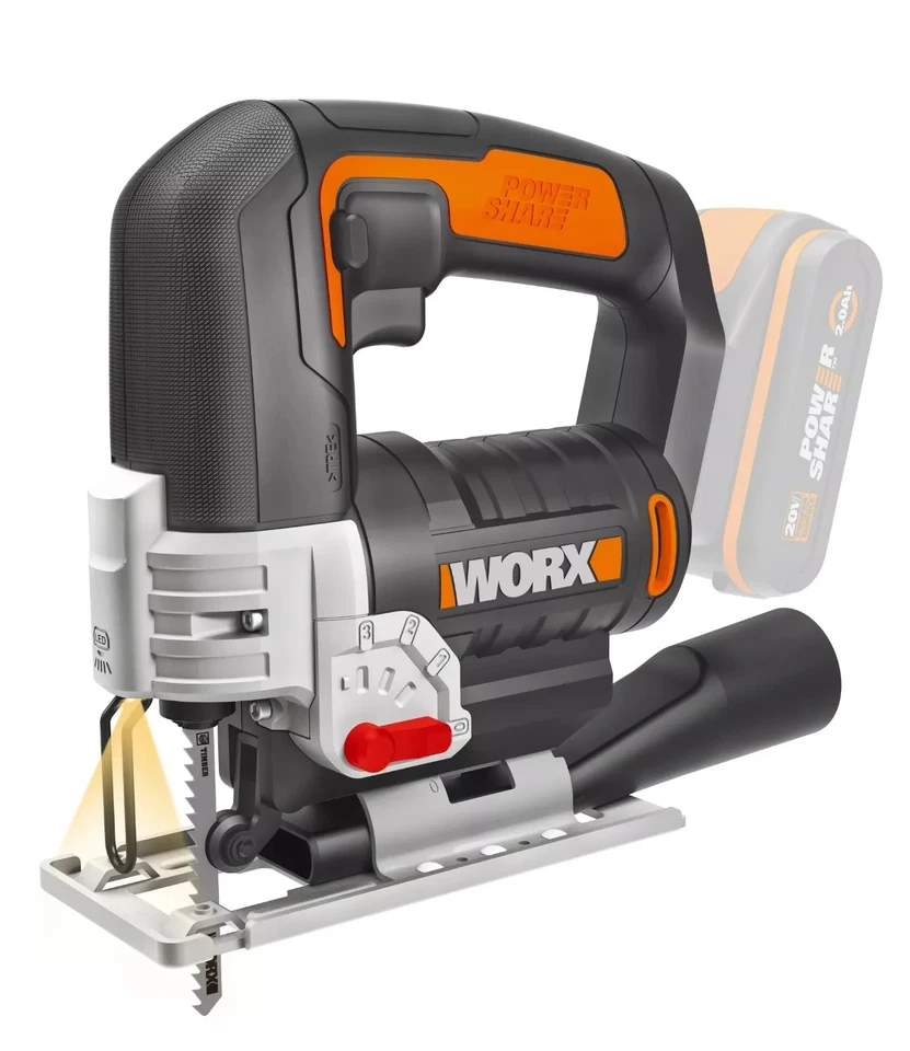 WORX Powershare Cordless Jigsaw 20V BODY ONLY WX543.9 - Image 1 of 1