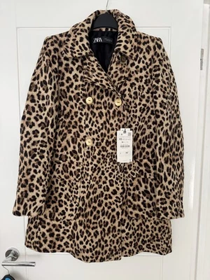 BNWT Zara Leopard Animal Print Coat -  Sz X Small   RRP £79 - Image 1 of 4
