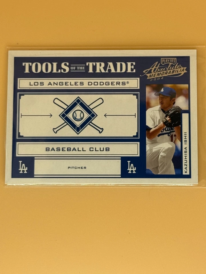 2004 Playoff Absolute Memorabilia Tools of the Trade Green Kazuhisa Ishii 007/25 - Image 1 of 3