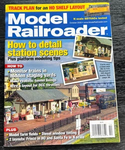 Model Railroader Magazine October 2009 How to Detail Station Scenes - Picture 1 of 3