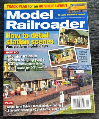Model Railroader Magazine October 2009 How to Detail Station Scenes - Image 1 of 3