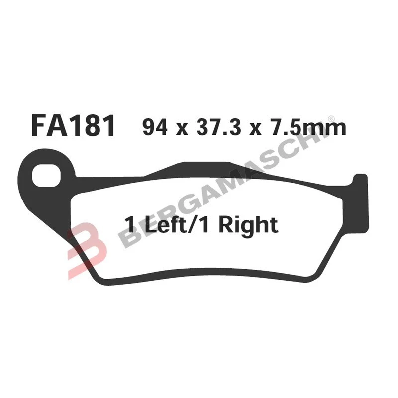 R2318100- PASTIGLIE ANTERIORE YAMAHA MAJESTY 125/150 98-07-XC VERSITY 300 03-07 - Immagine 1 di 1