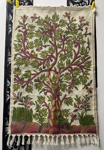 2x3 ft Vintage French Handmade Needlepoint Glory Wool Tapestry Wall Hanging Rug - Picture 1 of 8