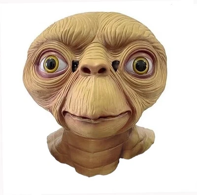 Adult E.T Mask Latex Full Head Halloween ET Alien Costume Accessory - Image 1 of 2