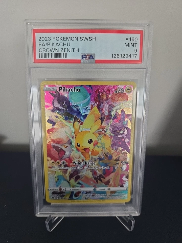 PSA 9 Pikachu (Secret) 160/159 Crown Zenith Holo - Image 1 of 1