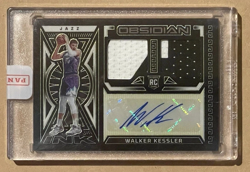 2022-23 Panini Obsidian - #RJI-UWK Walker Kessler - Electric Etch Yellow 9/10 - Image 1 of 3