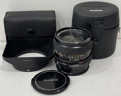 Konica 28mm F/3.5 Hexanon AE (F/16) Manual Focus AR Mount Lens w/ Lens Hood - Image 1 of 4