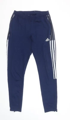Adidas Men’s Blue Slim Fit Jogger Trousers Size M - Image 1 of 4