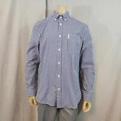 Ben Sherman имбирь синий чеки длинным рукавом воротник на пуговицах платье рубашка большой - Изображение 1 из 4