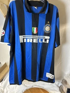 Inter Milan 1908/2008 Home 100 Anniversary Pirelli Football Soccer Jersey Sz 3X - Picture 1 of 11