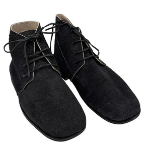 Hand Crafted Suede Leather Dessert Boot in Charcoal Size 11W - Picture 1 of 6