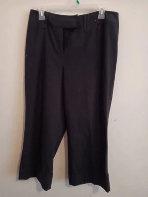 Dressbarn Pants, Women's Size 10, Black, Cropped Cuffed Classy Modern Chic EUC - Image 1 of 4