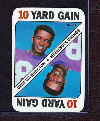 1971 Topps Football Game Card #32 Gene Washington, Minnesota Vikings, EX-MT! - Image 1 of 2