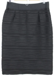 Alfani Skirt Women's Size 8 (32" X 25") Black Below Knee 1/4 Zip Back Straight - Picture 1 of 4