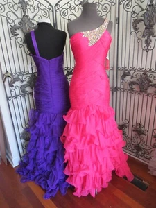 P274 COLORS 0638 HOT PINK SZ 6 $299 BEADED PROM HOMECOMING DRESS GOWN - Picture 1 of 14