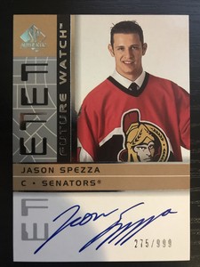 2002-03 SP Authentic Future Watch #191 Jason Spezza Auto 275/999 RC NM