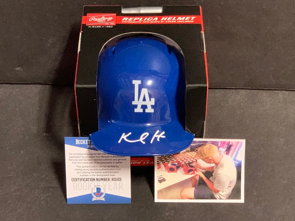 Kody Hoese Los Angeles Dodgers Signed Mini Helmet Beckett ROOKIE COA - Image 1 of 1