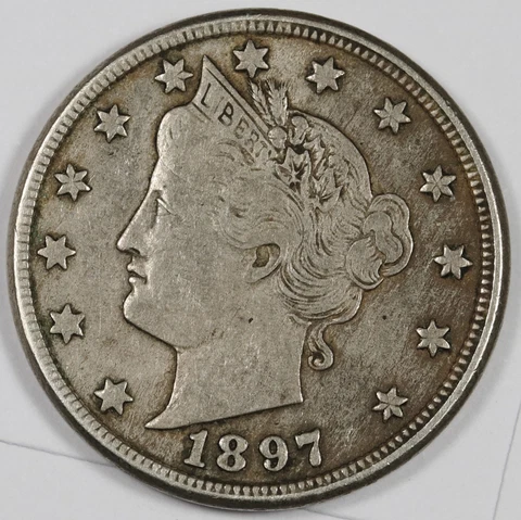 1897 Liberty Nickel.  XF.  187089 Cover