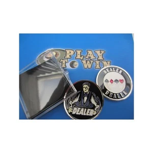 x2 Dealer Button - Double Face - Metallo - Cod. MH-E019 - Bild 1 von 1