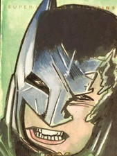 DC Super Heroes & Villains - hand-drawn artist sketch card - Batman