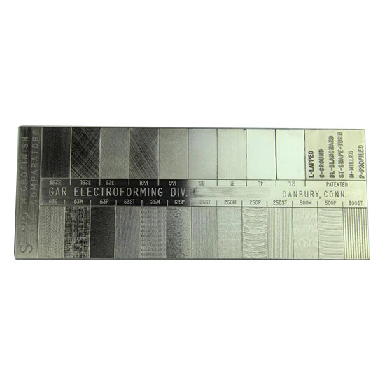 Gar Surface Roughness Scale S-22 Conventional Machining Microfinish Comparator