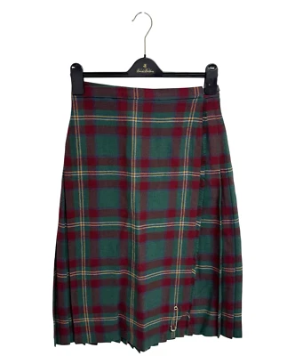 Falda a cuadros vintage Highland Home Industries hecha en Escocia 100% lana talla 12 Foto 1 de 4