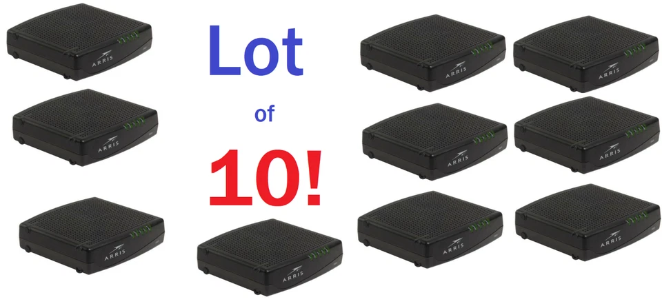 Lot of 10 ARRIS Touchstone CM900A Cable Modem 8 x 4 300 Mbps TESTED!! - Image 1 of 1