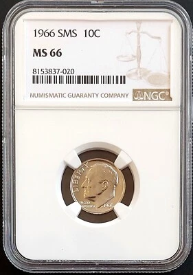 1966 SMS Roosevelt Dime certified MS 66 by NGC! - Image 1 of 4