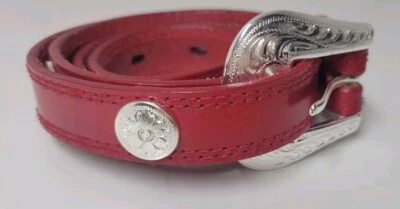 Cinturón Mujer Nocona Cuero Rojo 36" Fechado 1994 Foto 1 de 4