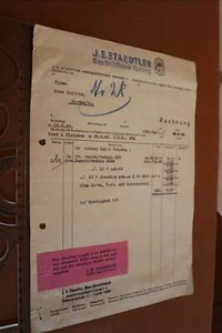 tolle alte Rechnung J.S. Staedtler Mars - Bleistiftfabrik Nürnberg 1942 - Picture 1 of 2