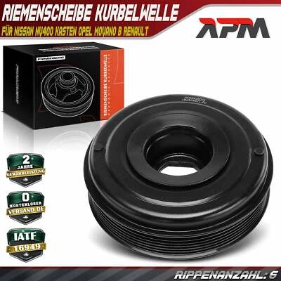 Polea Del Cigüeñal para Nissan NV400 Caja Opel Movano B Renault Master 3 - Imagen 1 de 4