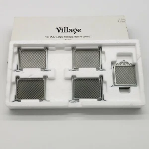 Juego de 3 vallas de eslabones de cadena Department 56 Village con puerta 5234-5 - Imagen 1 de 7