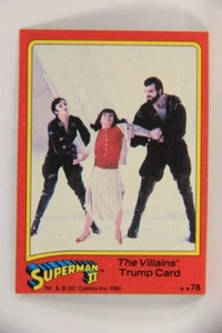 Superman 2 Topps 1980 Trading Card #78 The Villains' Trump Card L017219 - Picture 1 of 2