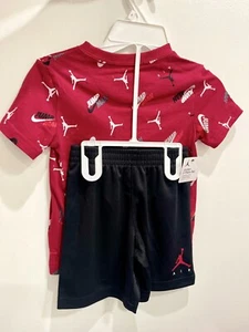 Jordan Boy's Jordan Two-Piece Shorts Set Black Size 5 - Picture 1 of 2