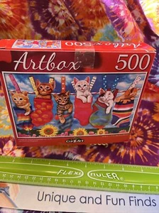 ARTBOX Titled: Cats Hanging Out NEW PUZZLE Animal Lovers Gift Fantasy Party - Picture 1 of 4