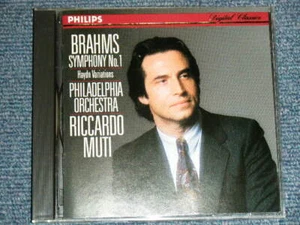 BRAHMS RICCARD MUTI Japan 1990 CD SYMPHONY No.1 C MINOR PHILADELPHIA Orchestra - Picture 1 of 4