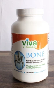 Viva Bone Supplement Calcium Supplement 180 Tablet Vegan, Non GMO EXP: 9/26 - Picture 1 of 4