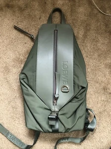 Loewe Convertible Backpack Canvas Khaki Green - Picture 1 of 3
