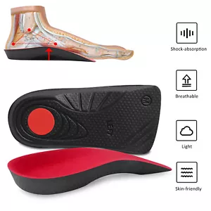 Flatfoot Feet Pads Arch Support Orthotic Shoe Insoles Inserts Plantar Fasciitis - Picture 1 of 21