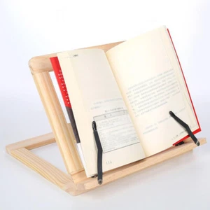 Wooden Reading Rack Student Child Tablet Stand Desktop Book Holder - Afbeelding 1 van 11