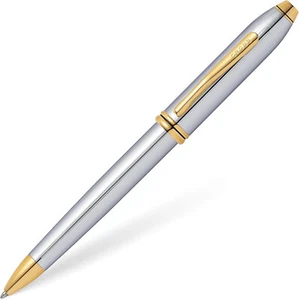Cross Townsend Medalist Ballpoint Pen with 24CT Gold Plated Appointments - Picture 1 of 3