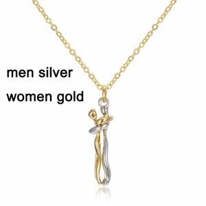 Fashion Couples Hugging Love Pendant Necklace Choker Chain Charm Jewelry Gift