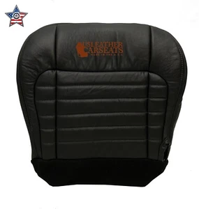 2001-2003 Ford F150 Harley Davidson Driver Side Bottom Leather Seat Cover Black - Imagen 1 de 4
