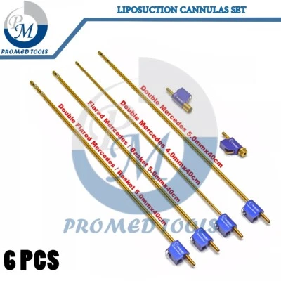 (Set of 6) MicroAire Pal Type Fitting Liposuction Cannulas REUSABLE Premium - Image 1 of 4