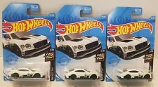 2020 Hot Wheels '18 Bentley Continental GT3 HW Race Day Lot of 3 White NOC